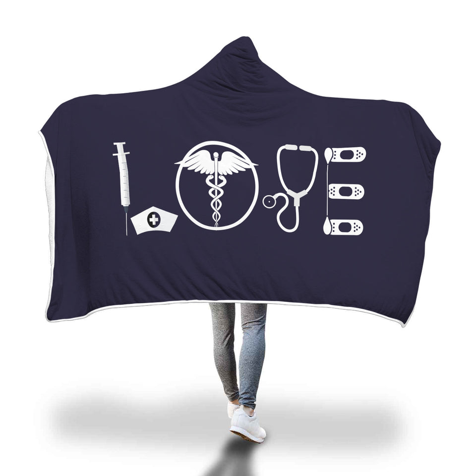 Awesome Nurse Hooded Blanket