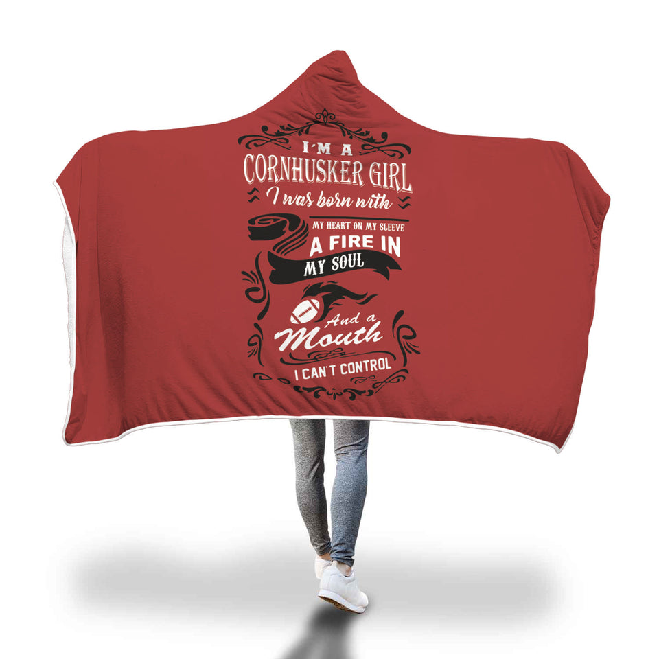 Awesome Cornhuskers Hooded Blanket