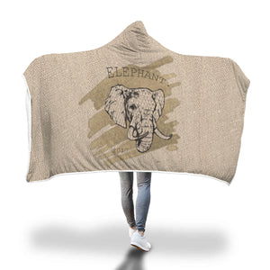 Awesome Elephants Hooded Blanket