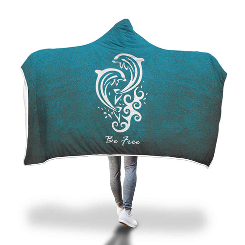 Awesome Dolphin Hooded Blanket